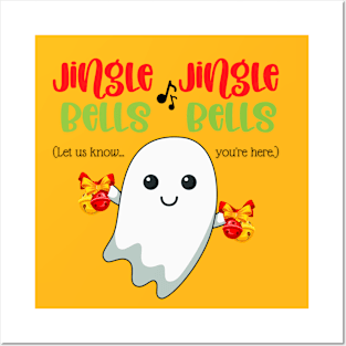 Jingle Bells Holiday Winter Ghost Posters and Art